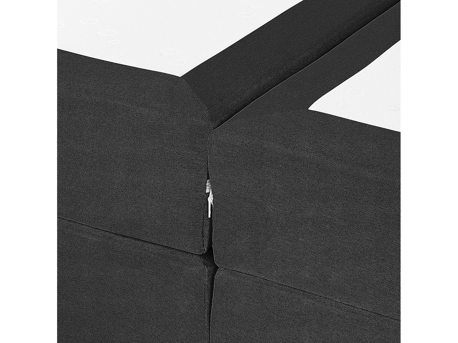 Lit Boxspring Tissu PRESIDENT 160 x 200 cm Noir