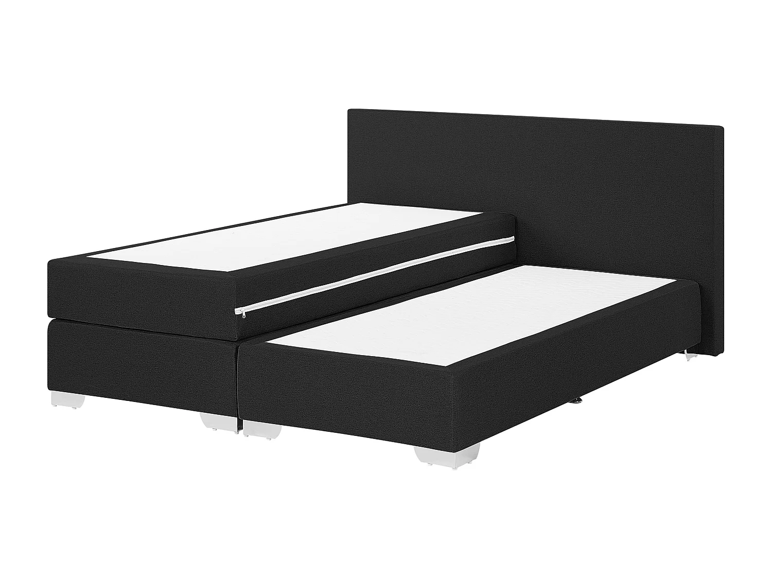 Boxspringbett Polsterbezug schwarz 160 x 200 cm President