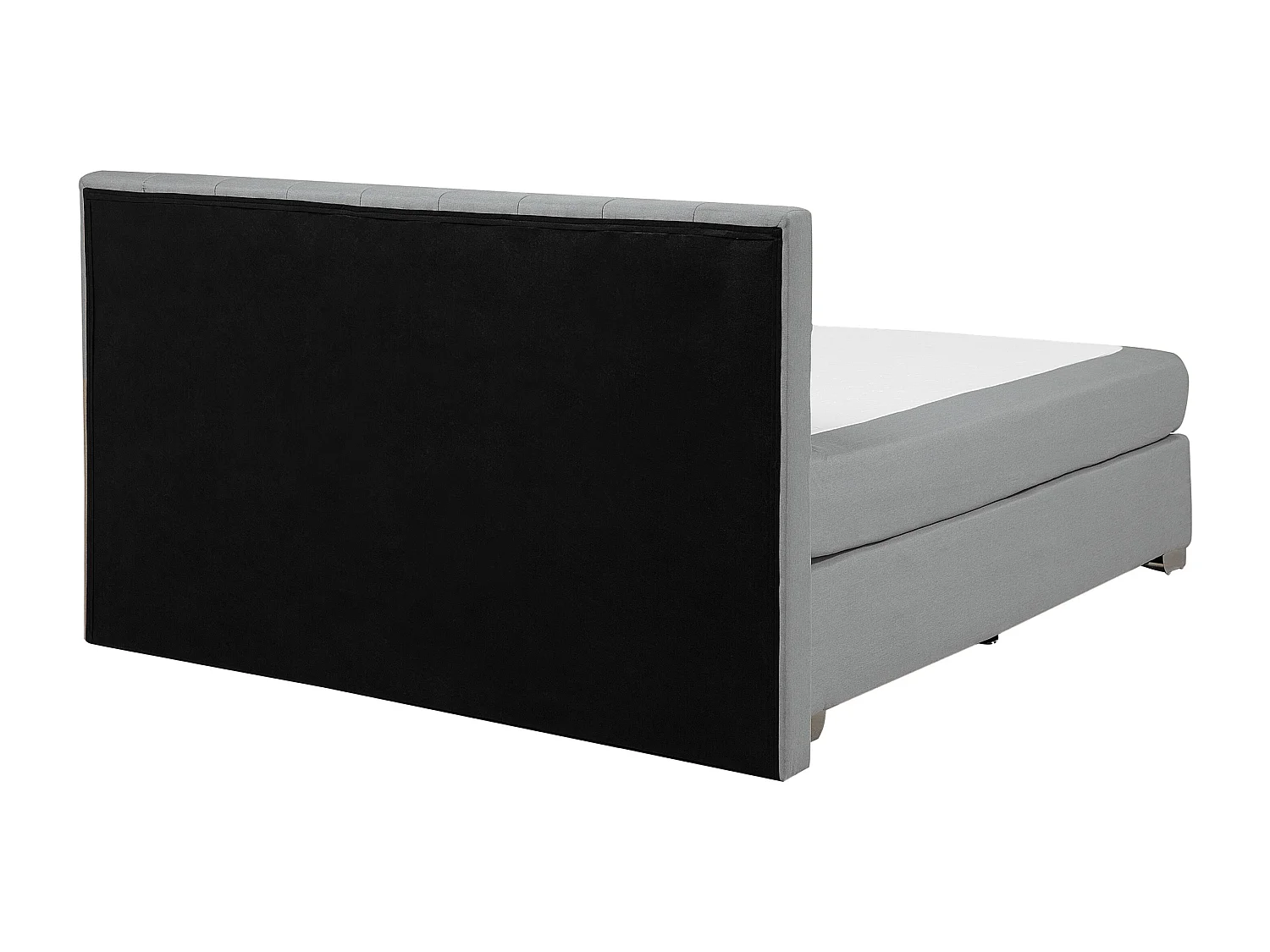 Lit Boxspring Tissu ADMIRAL 140 x 200 cm Gris clair