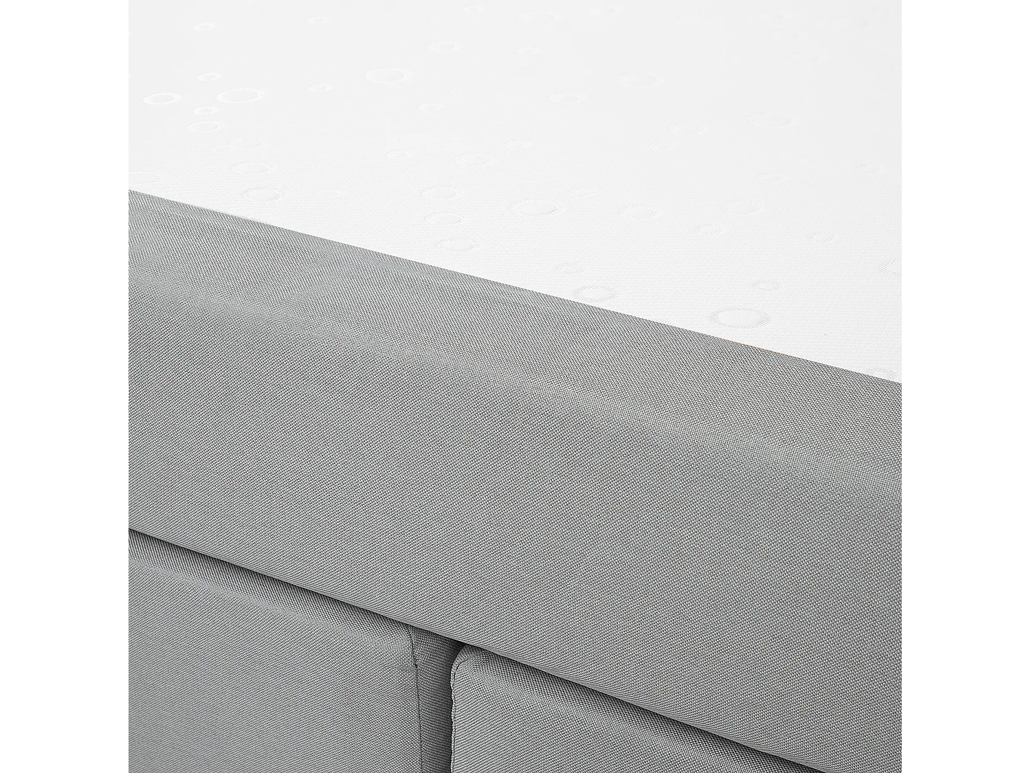 Lit Boxspring Tissu ADMIRAL 140 x 200 cm Gris clair