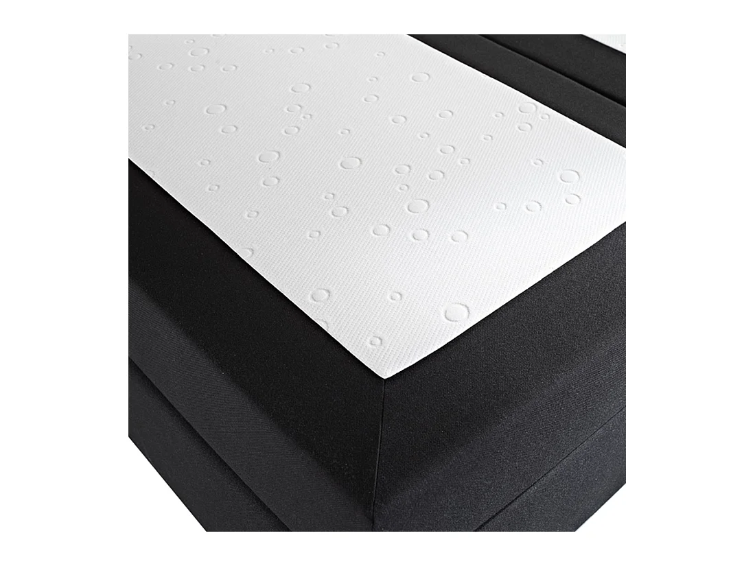 Boxspringbett Polsterbezug Leinenoptik schwarz 180 x 200 cm President