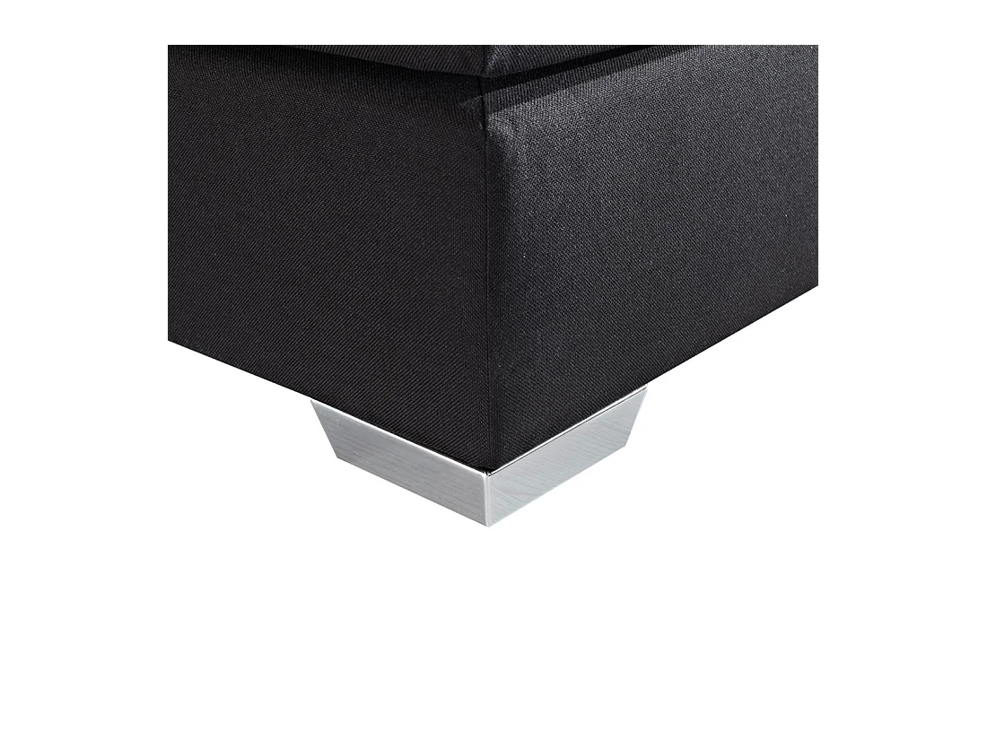 Boxspringbett Polsterbezug Leinenoptik schwarz 180 x 200 cm President