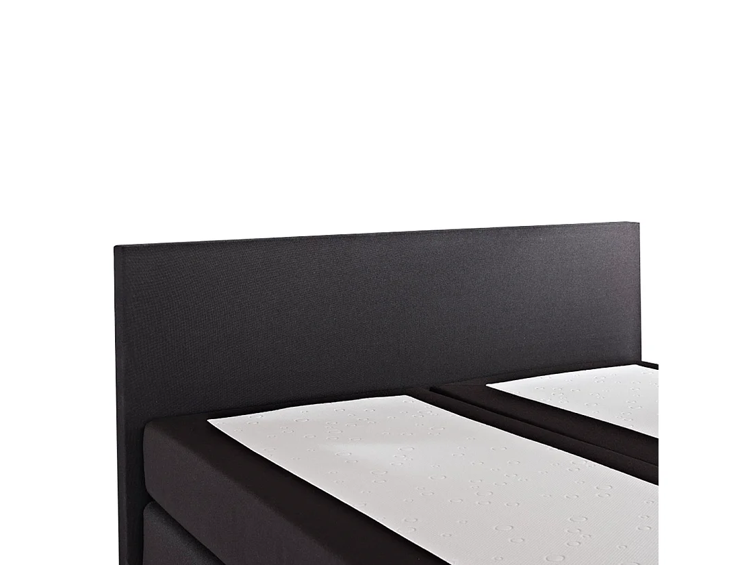 Cama continental Tecido PRESIDENT 180 x 200 cm Preto