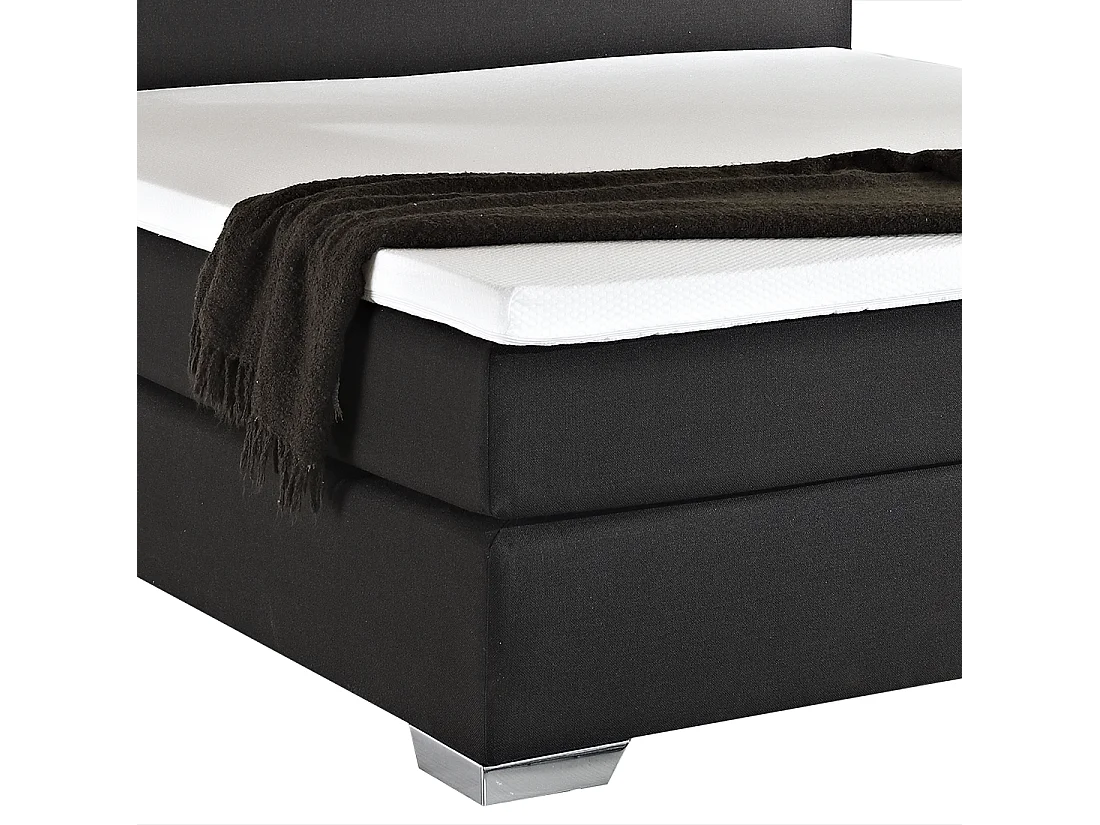 Letto Continentale Tessuto PRESIDENT 180 x 200 cm Nero