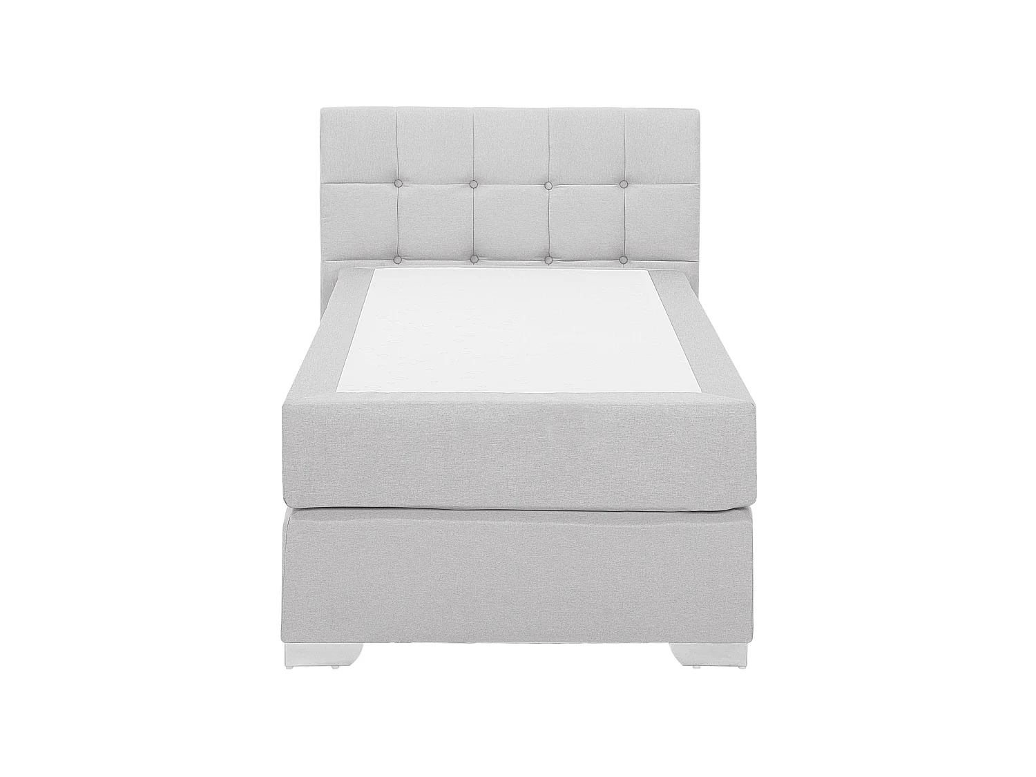 Lit Boxspring Tissu ADMIRAL 90 x 200 cm Gris clair