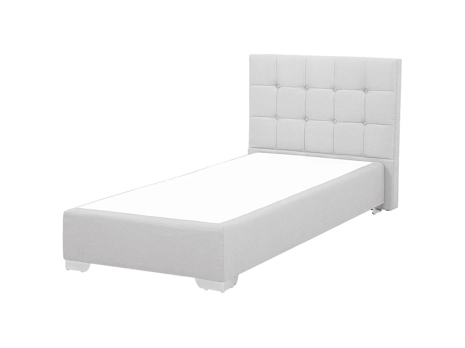 Lit Boxspring Tissu ADMIRAL 90 x 200 cm Gris clair