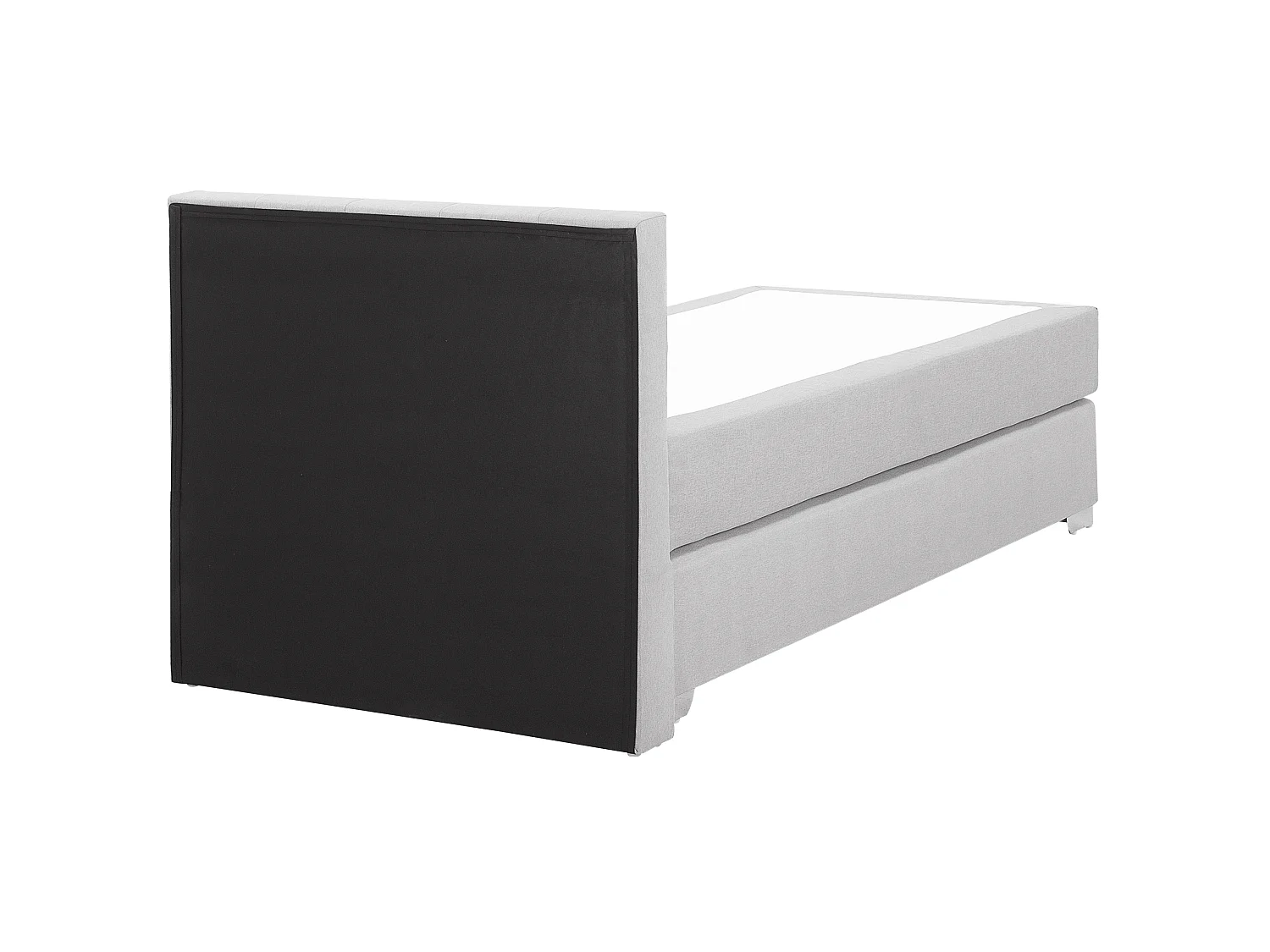 Lit Boxspring Tissu ADMIRAL 90 x 200 cm Gris clair