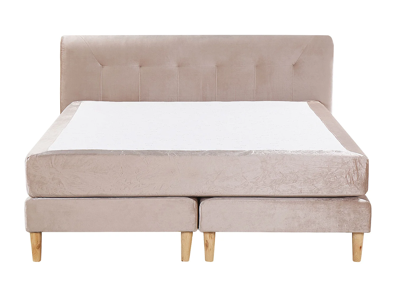 Boxspring Fluweel MARQUISE 160 x 200 cm Beige