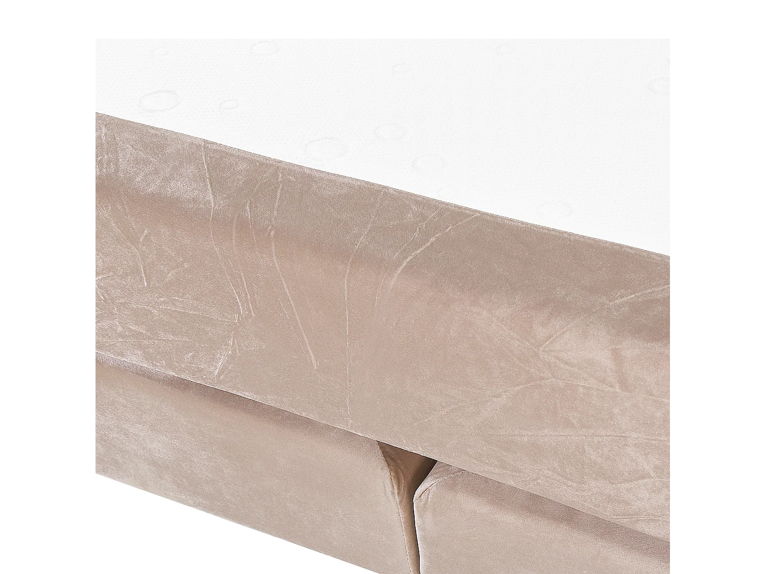 Letto Continentale Velluto MARQUISE 160 x 200 cm Beige