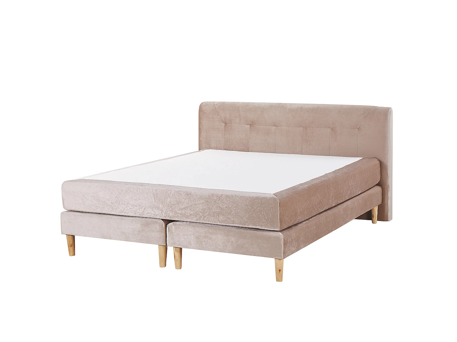 Divan Bed Velvet MARQUISE 160 x 200 cm (EU King Size) Beige