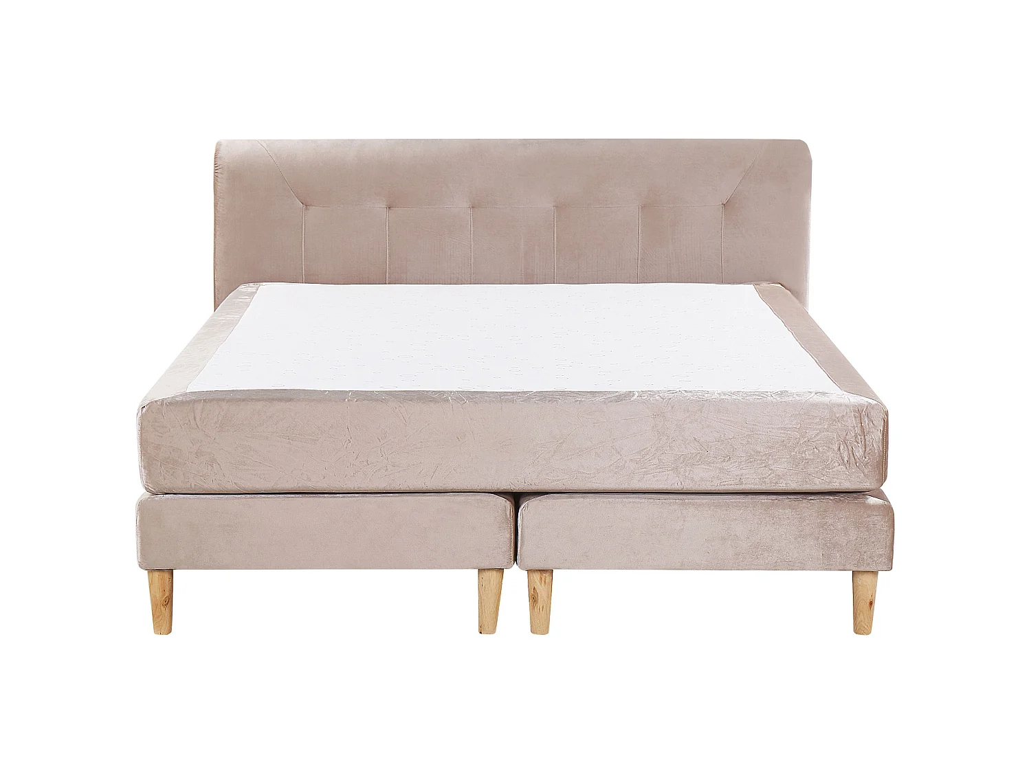 Divan Bed Velvet MARQUISE 160 x 200 cm (EU King Size) Beige