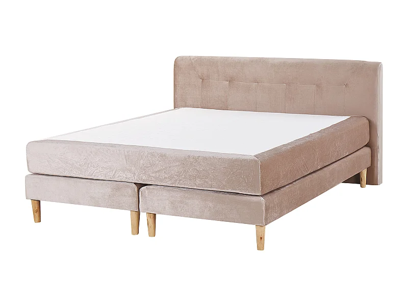 Boxspring Fluweel MARQUISE 160 x 200 cm Beige