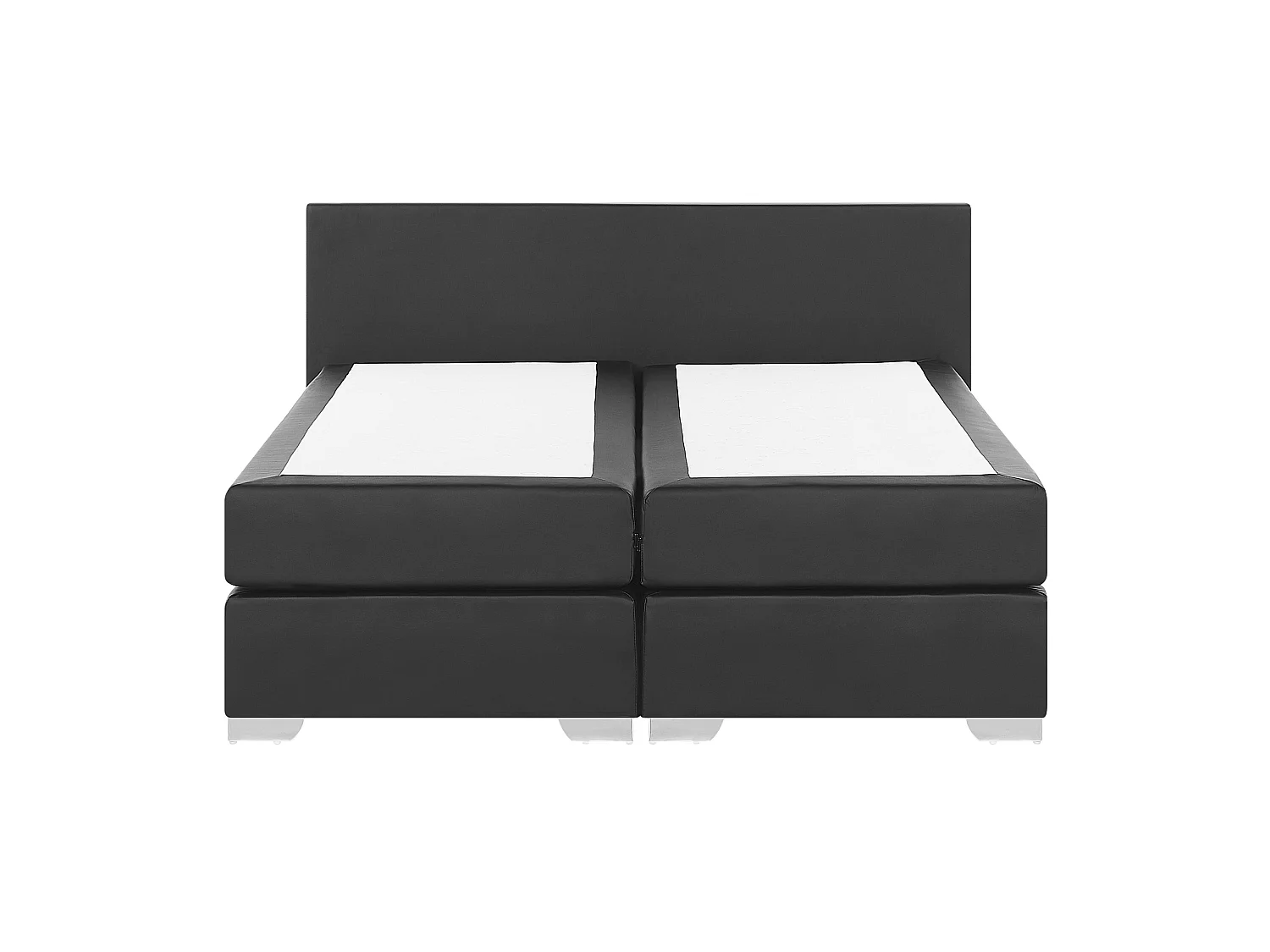 Letto Continentale Pelle sintetica PRESIDENT 160 x 200 cm Nero