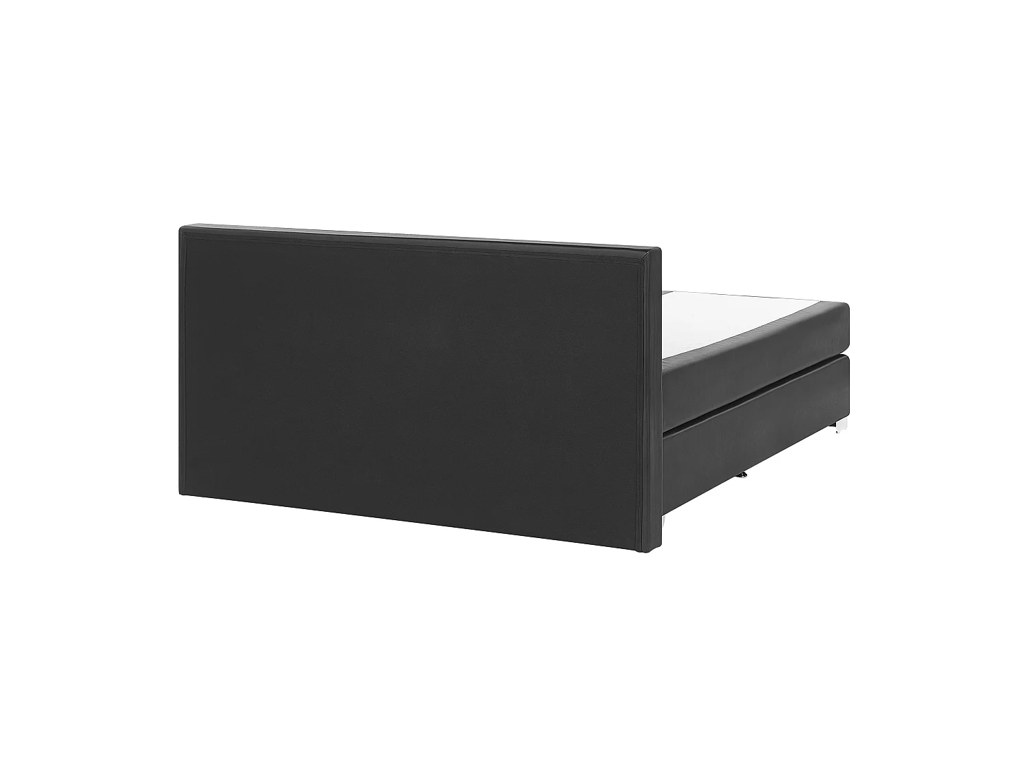 Letto Continentale Pelle sintetica PRESIDENT 160 x 200 cm Nero