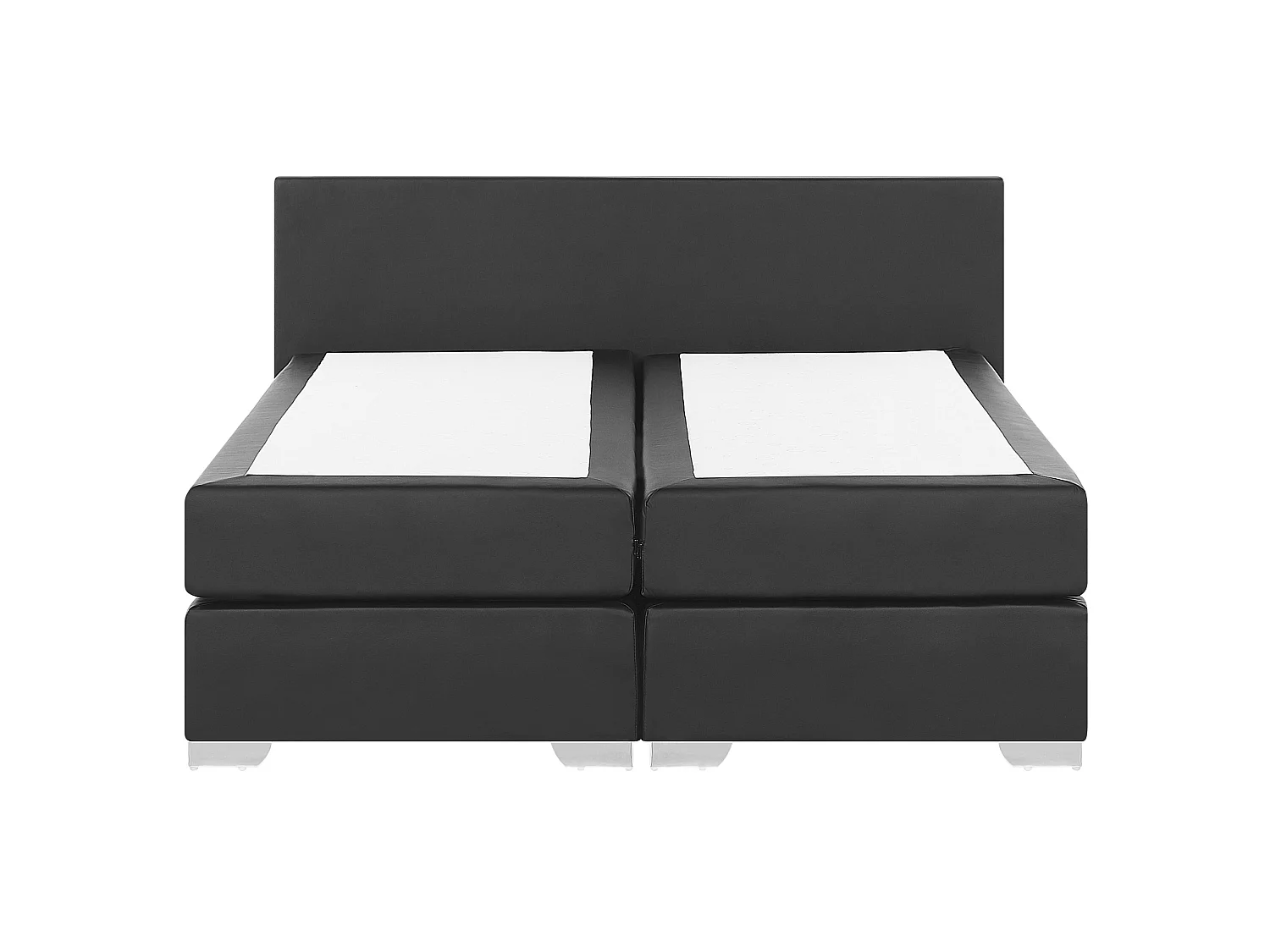 Boxspring Kunstleer PRESIDENT 160 x 200 cm Zwart