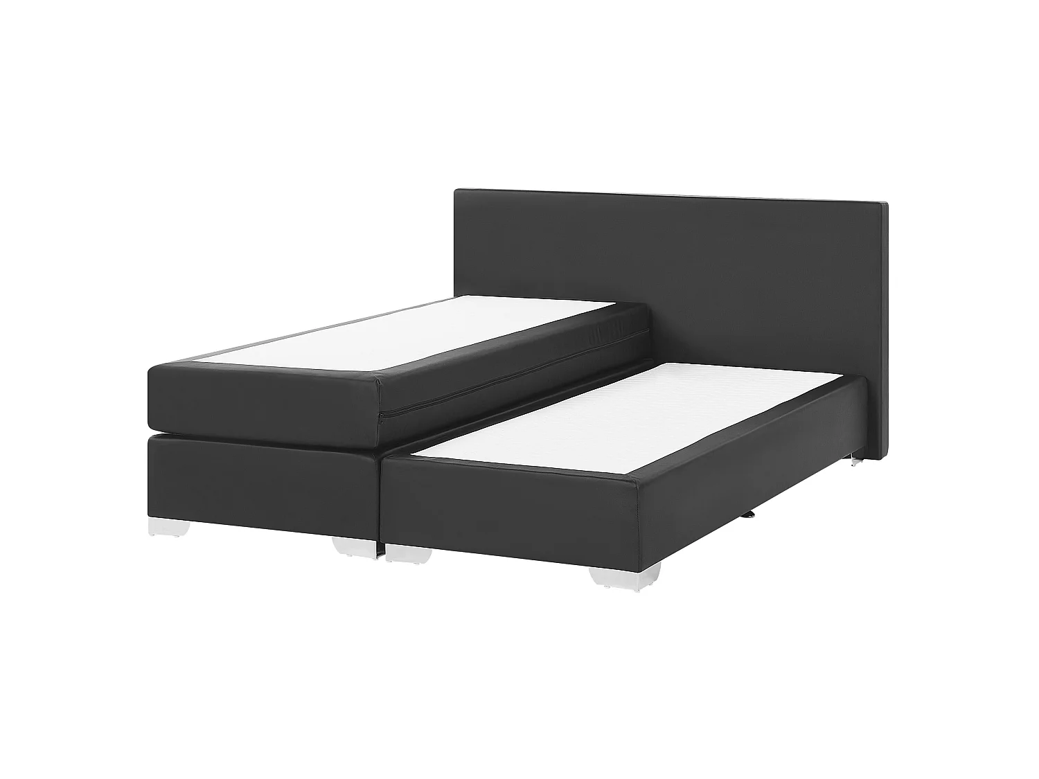 Boxspring Kunstleer PRESIDENT 160 x 200 cm Zwart