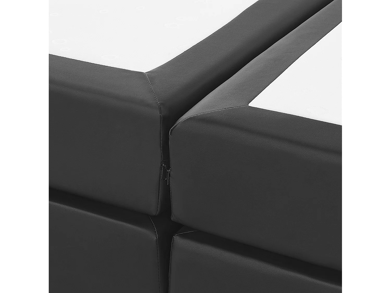 Boxspring Kunstleer PRESIDENT 160 x 200 cm Zwart