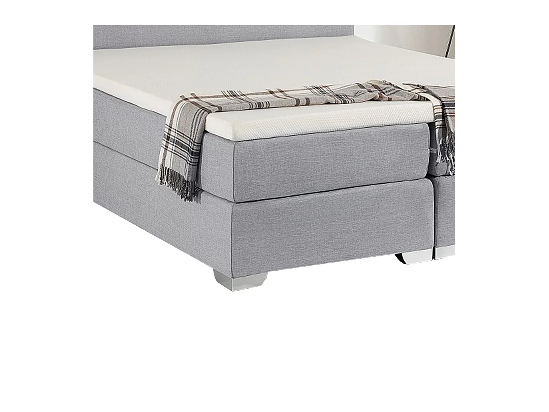 Boxspringbett Polsterbezug hellgrau 180 x 200 cm President