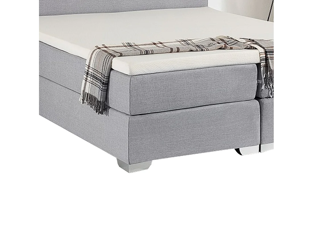 Boxspring Stof PRESIDENT 180 x 200 cm Lichtgrijs