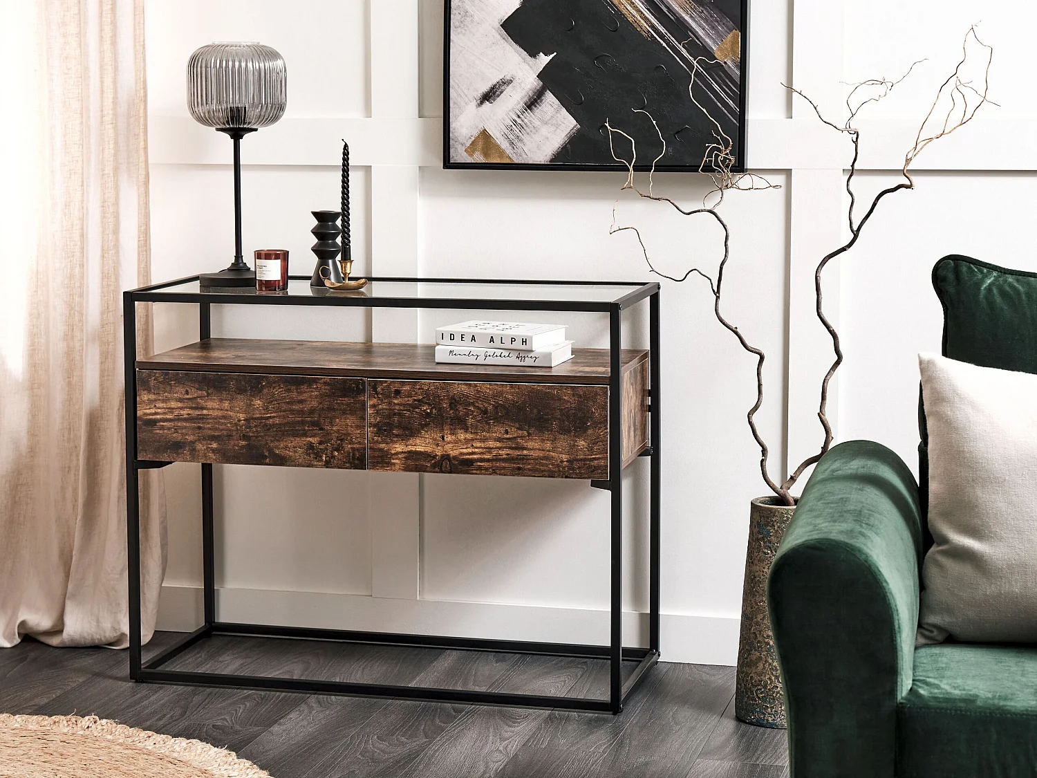 Console MAUK Marron foncé