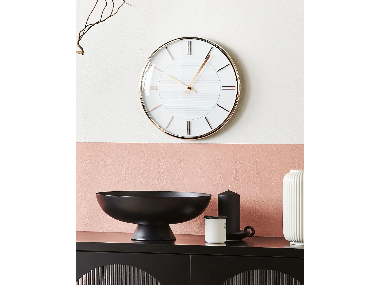 Horloge murale DAROCA 34 cm Blanc