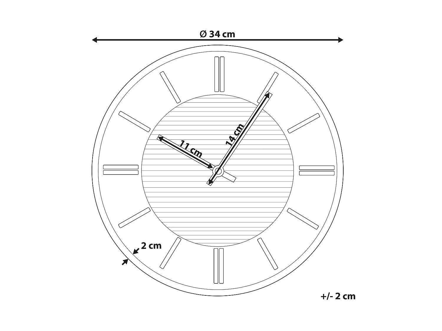 Horloge murale DAROCA 34 cm Blanc