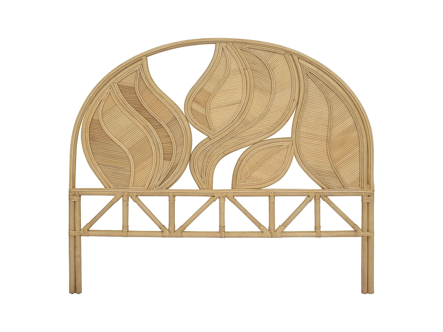 Bett-Kopfteil 160 cm - Rattan - Holzfarben - FLERIO