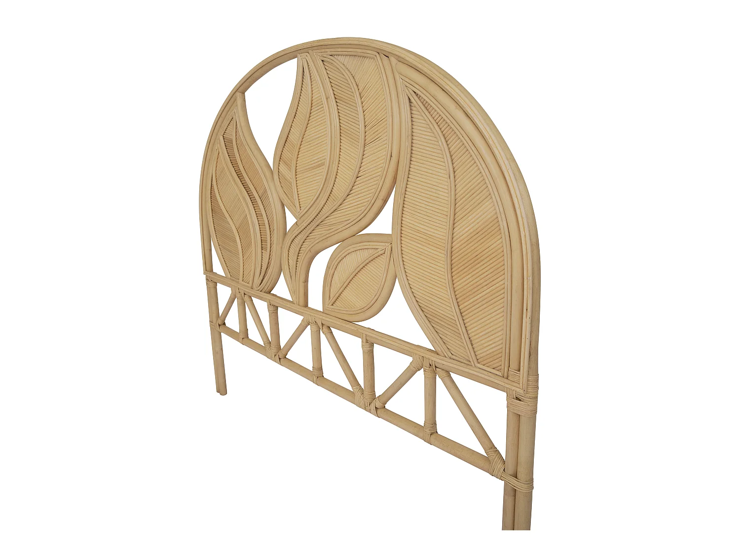 Bett-Kopfteil 160 cm - Rattan - Holzfarben - FLERIO