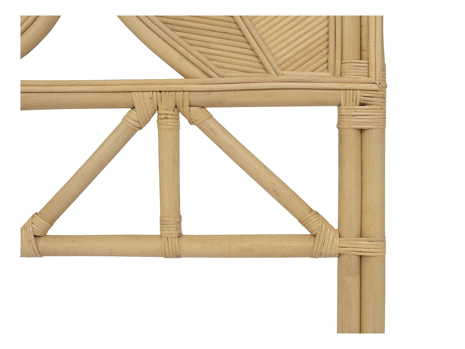 Bett-Kopfteil 160 cm - Rattan - Holzfarben - FLERIO