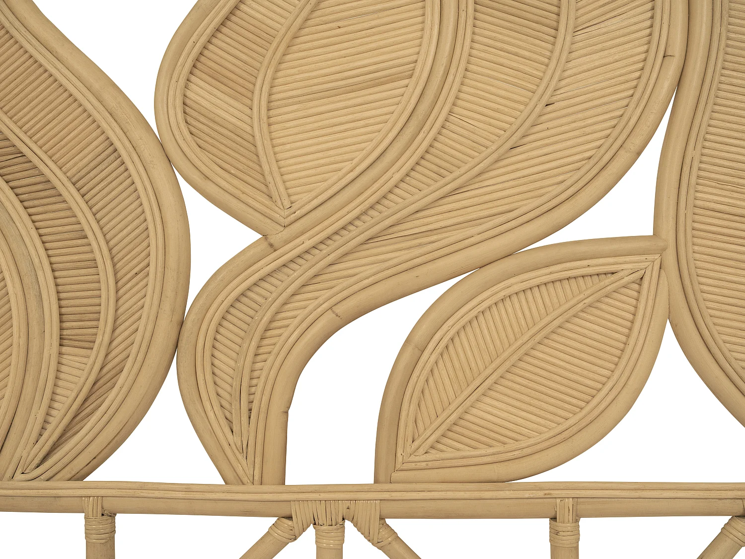 Bett-Kopfteil 160 cm - Rattan - Holzfarben - FLERIO