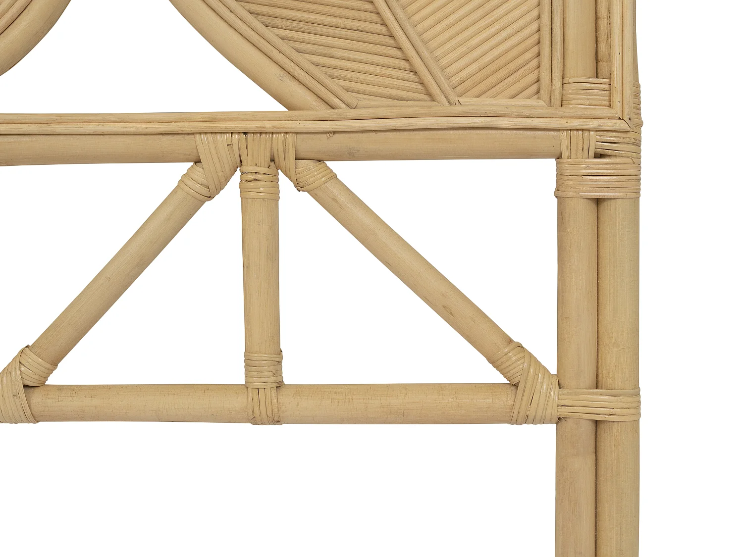 Bett-Kopfteil 160 cm - Rattan - Holzfarben - FLERIO