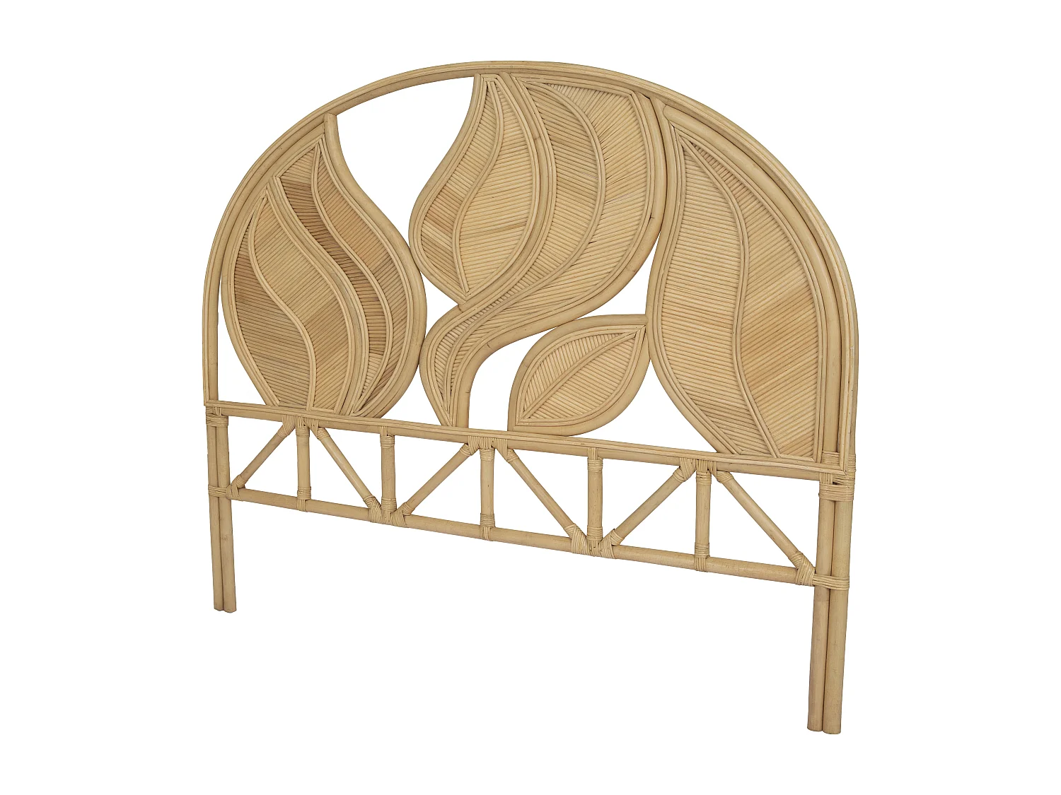 Bett-Kopfteil 160 cm - Rattan - Holzfarben - FLERIO