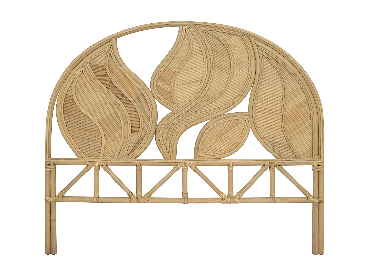 Bett-Kopfteil 160 cm - Rattan - Holzfarben - FLERIO