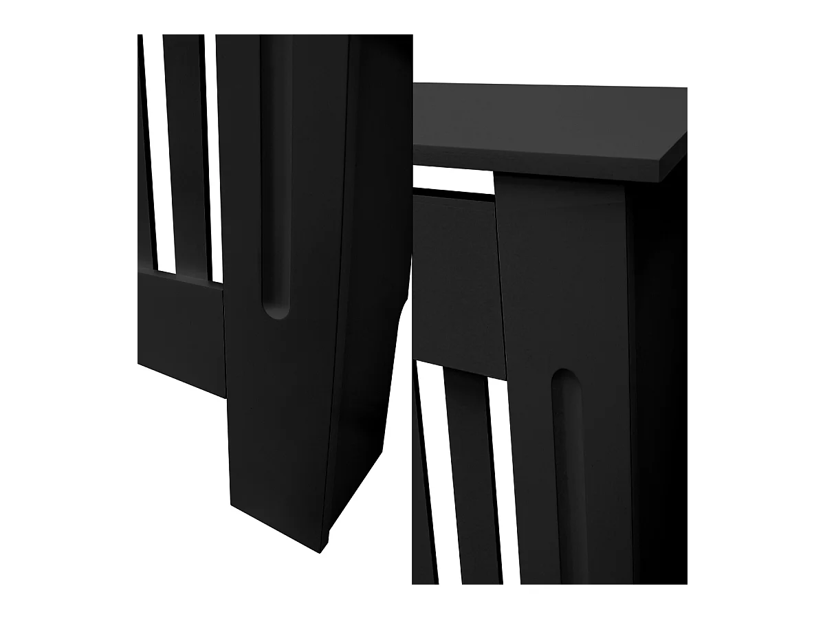 Cache-radiateur 112x19x82 cm noir à lattes verticales avec une surface d'étagère habillage robuste en bois MDF matériel de montage mural inclus