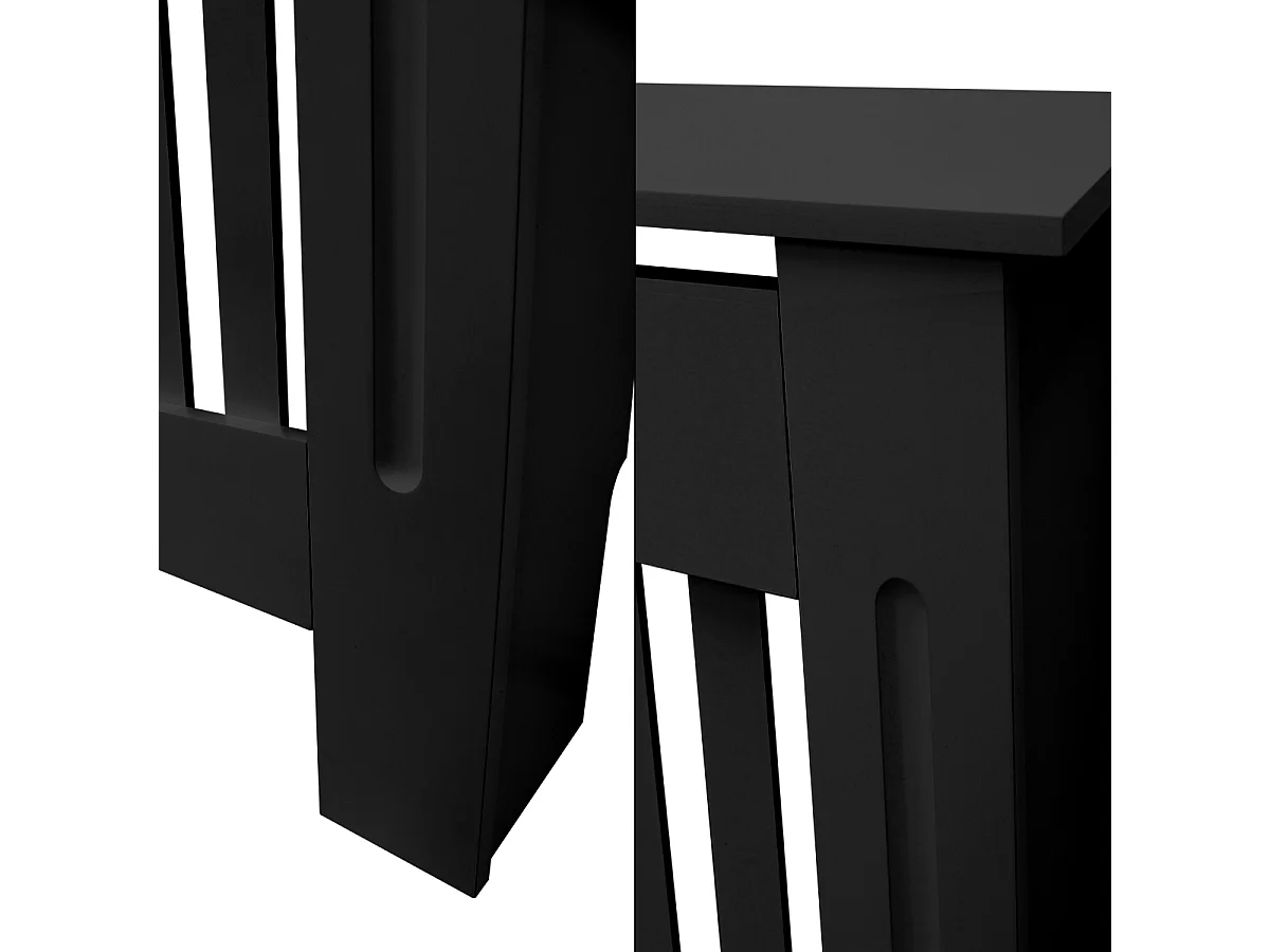 Cache-radiateur 112x19x82 cm noir à lattes verticales avec une surface d'étagère habillage robuste en bois MDF matériel de montage mural inclus