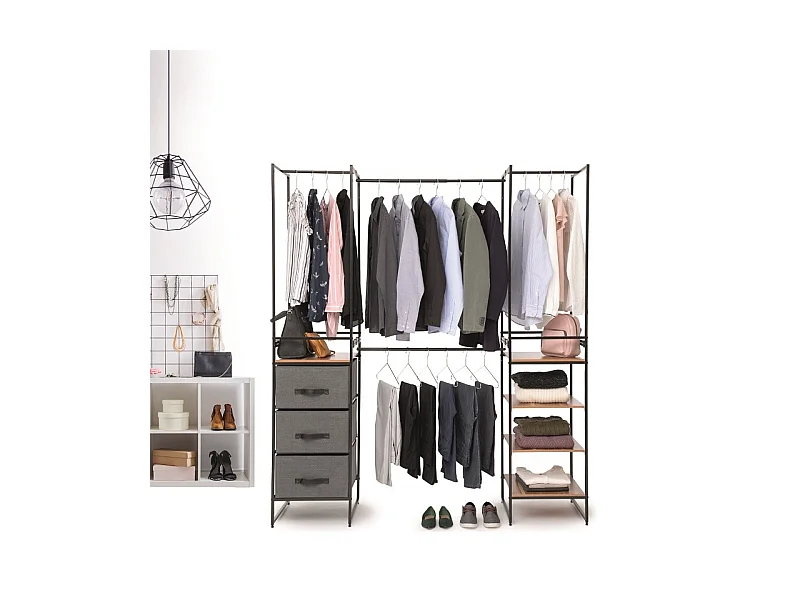 Armoire Dressing Modulable "Nea" 198cm Noir