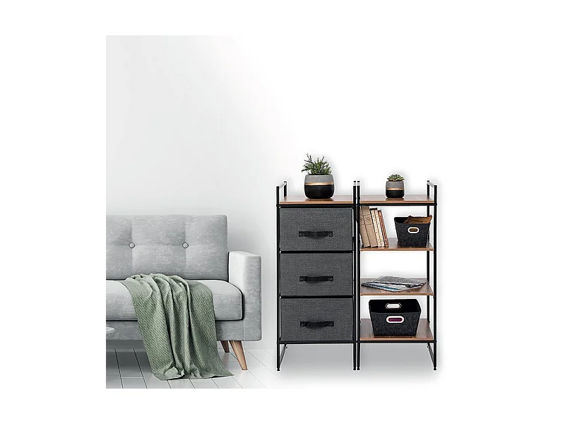 Armoire Dressing Modulable "Nea" 198cm Noir