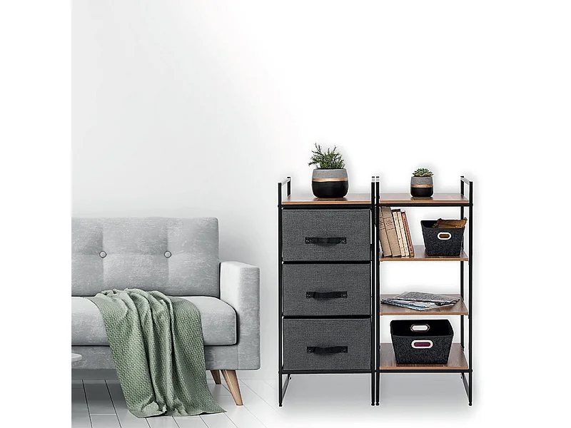 Armoire Dressing Modulable "Nea" 198cm Noir