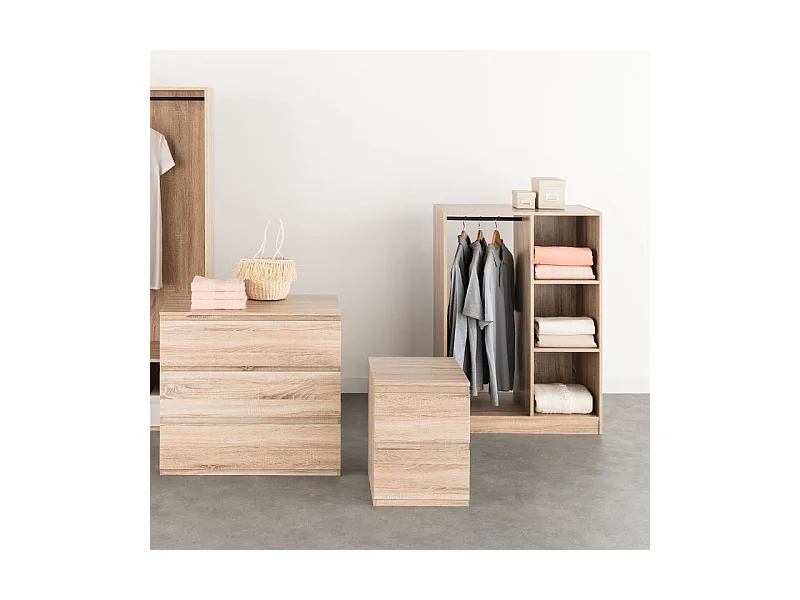 Armoire Dressing "Mix N Modul" 109cm Naturel