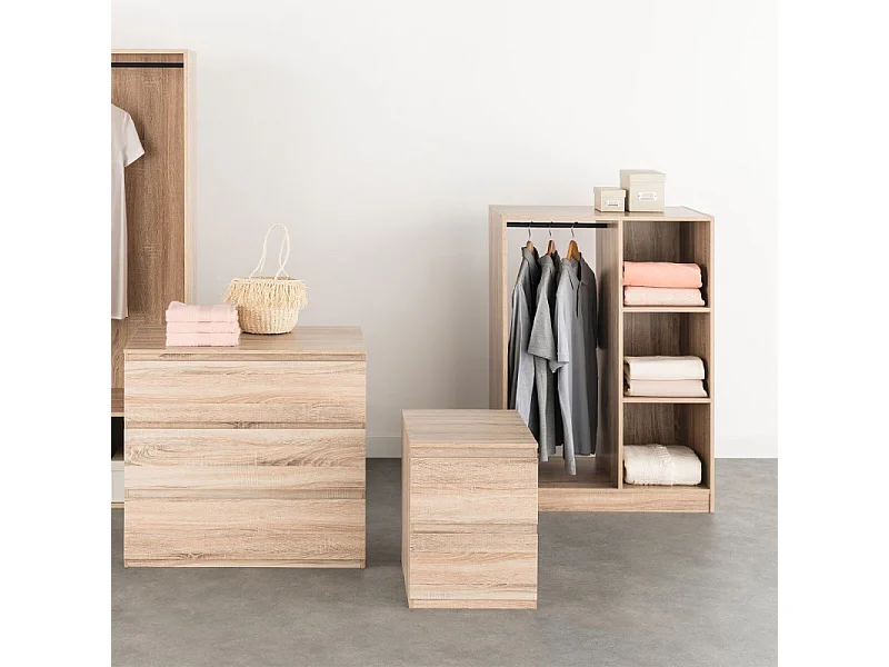 Armoire Dressing "Mix N Modul" 109cm Naturel