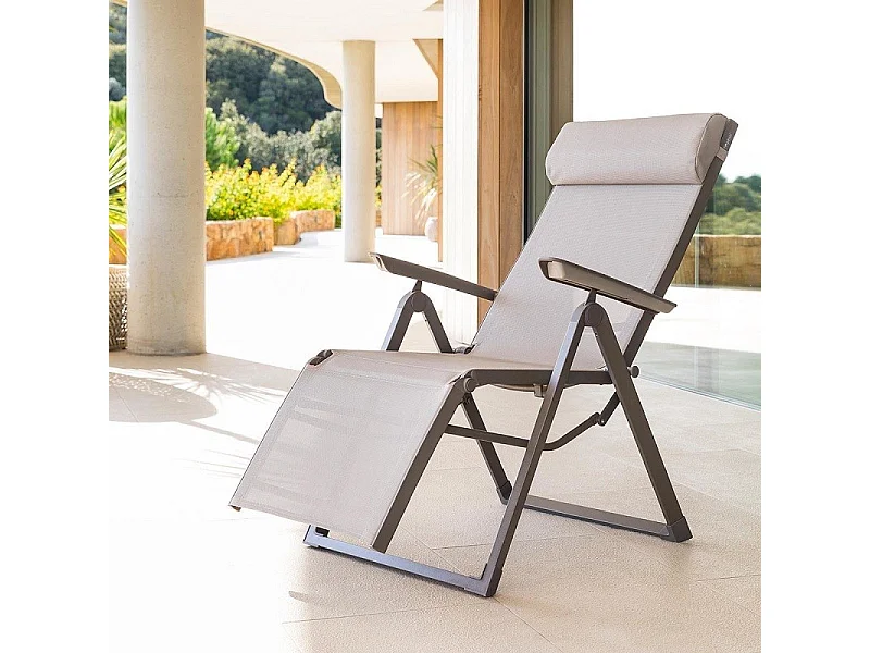 Chaise longue Decima Hespéride noisette/praline