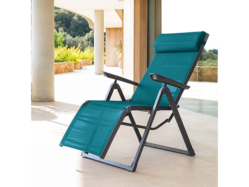 Chaise longue Decima Hespéride bleu canard/graphite