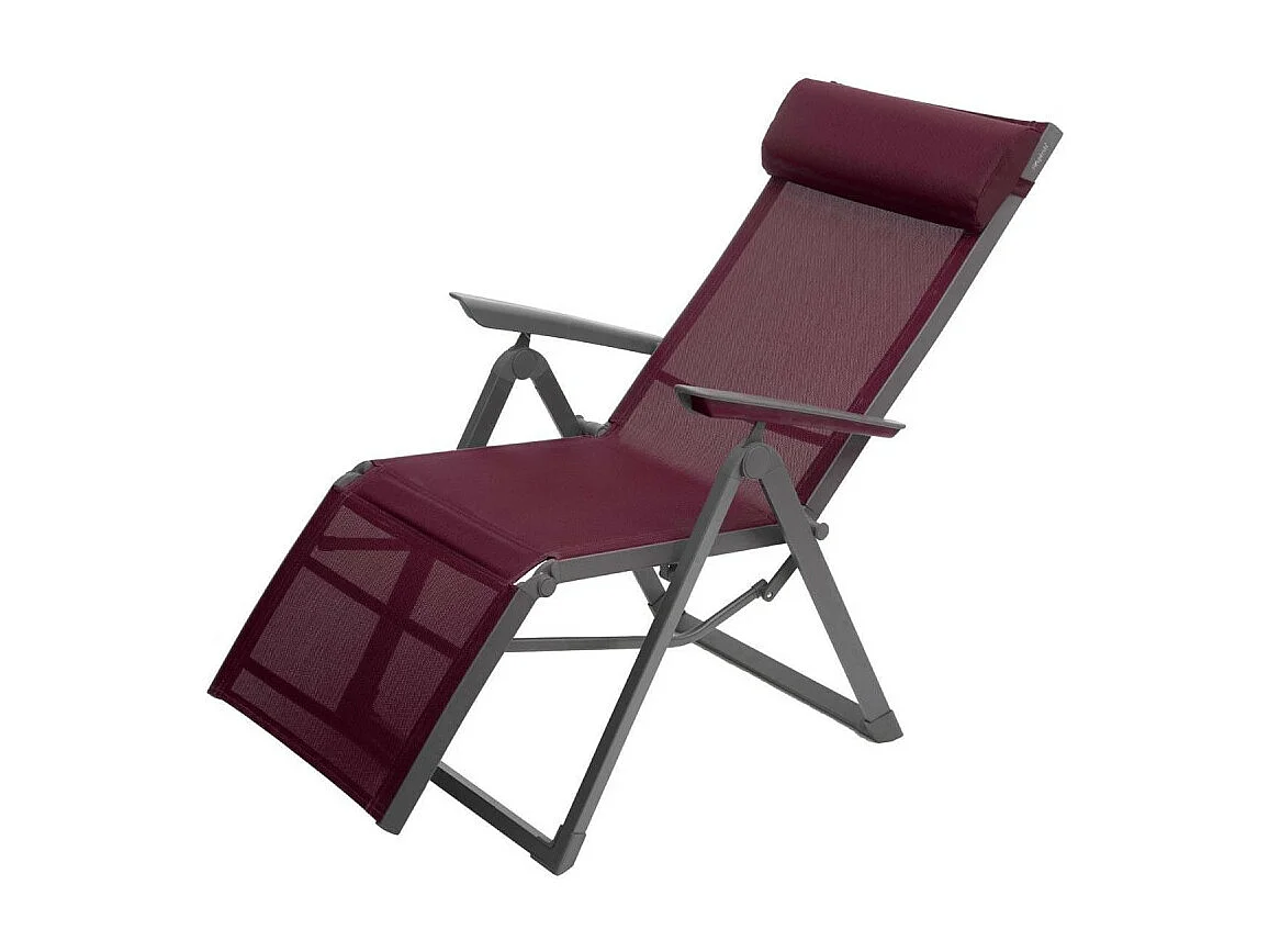 Chaise longue Decima Hespéride bordeaux/graphite