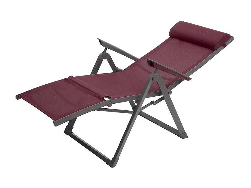 Chaise longue Decima Hespéride bordeaux/graphite