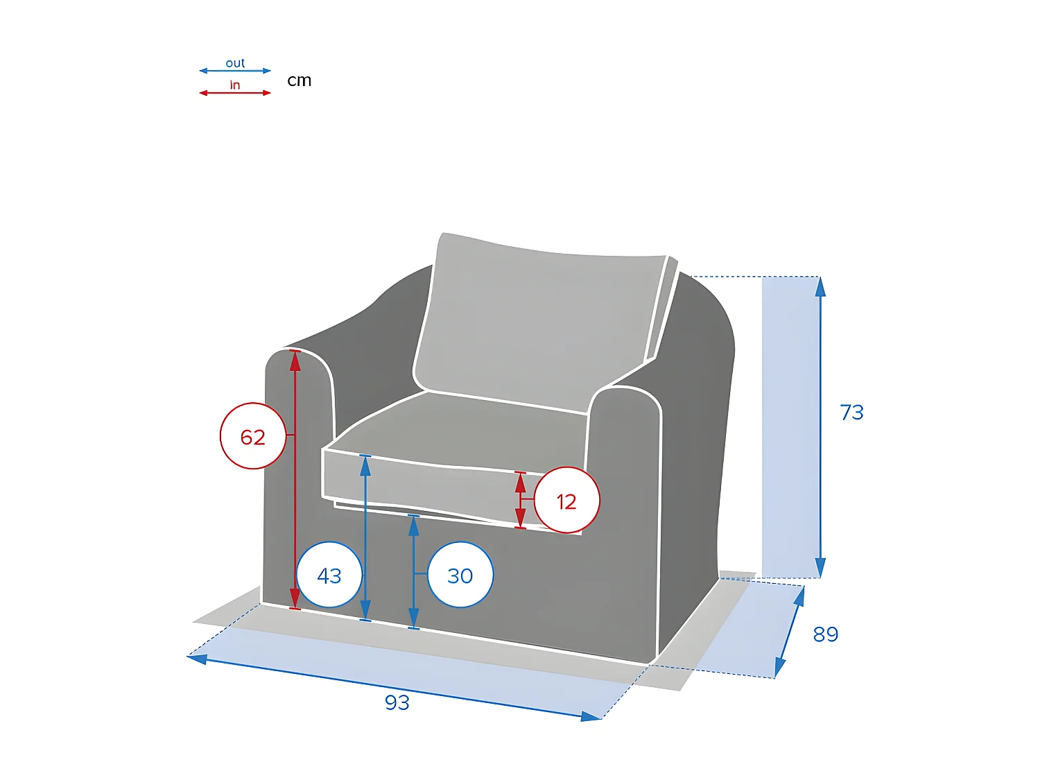 Fauteuil détente Moorea Hespéride terre ombre