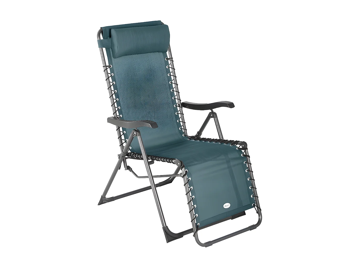 Fauteuil détente d'extérieur Hespéride Silos bleu canard
