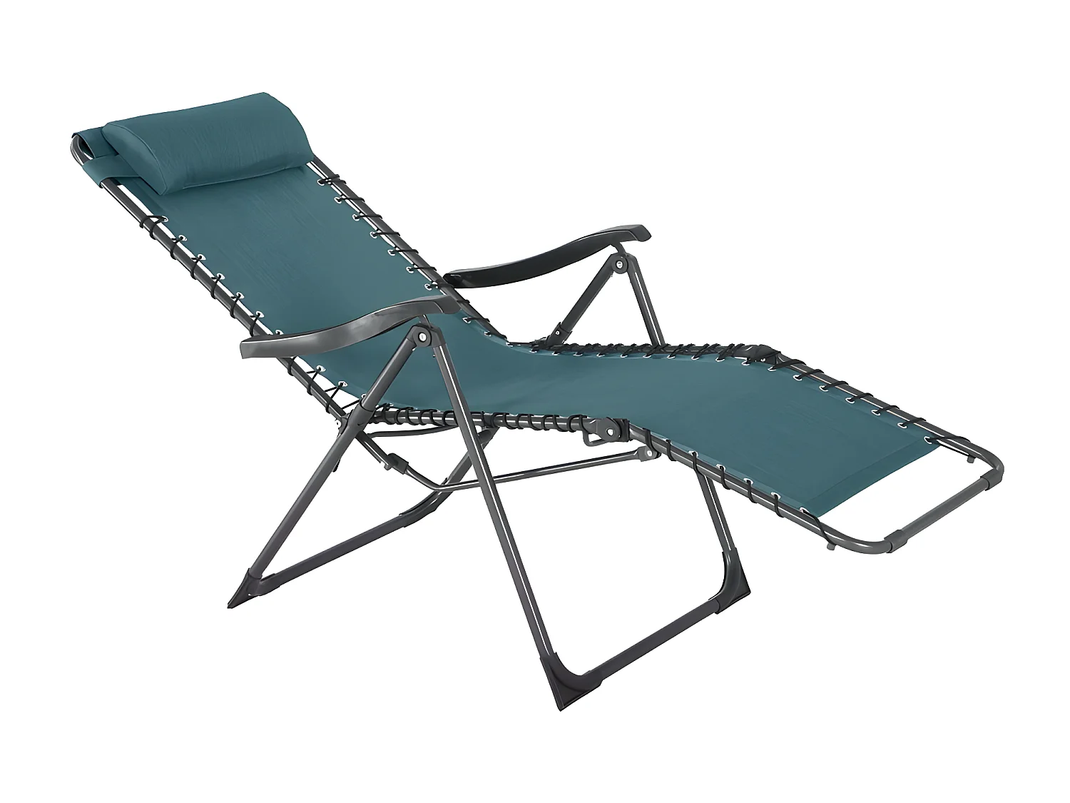 Fauteuil détente d'extérieur Hespéride Silos bleu canard