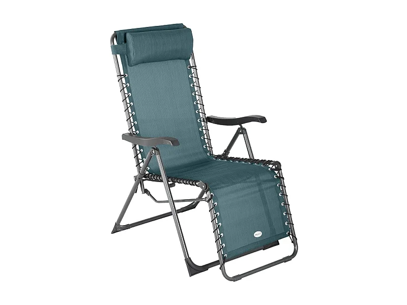 Fauteuil détente d'extérieur Hespéride Silos bleu canard