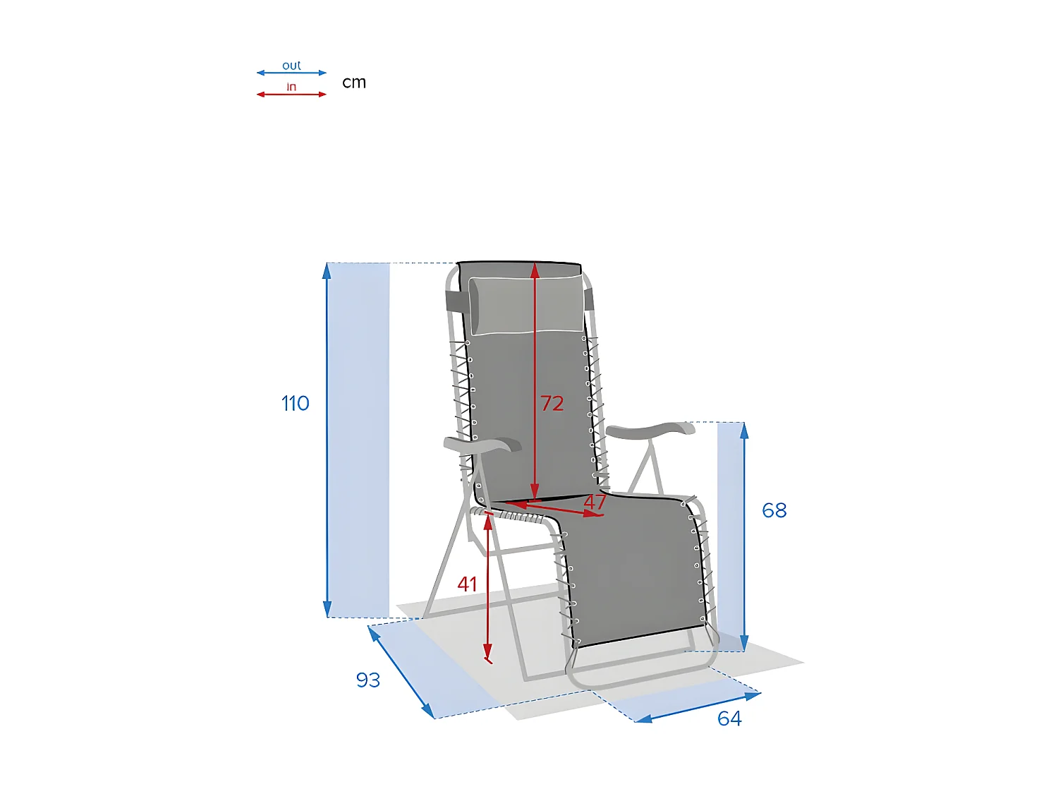 Fauteuil détente d'extérieur Hespéride Silos vert olive