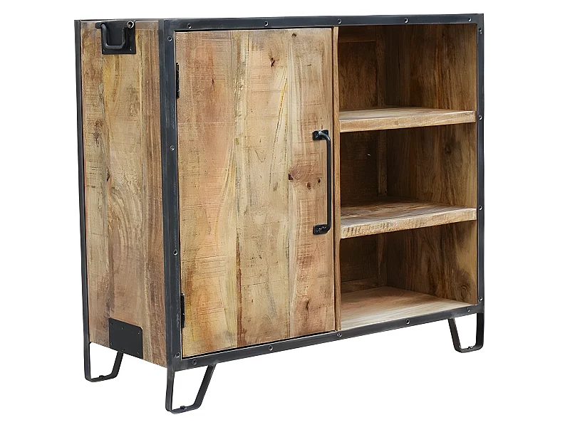 Buffet 1 porte 3 niches manguier